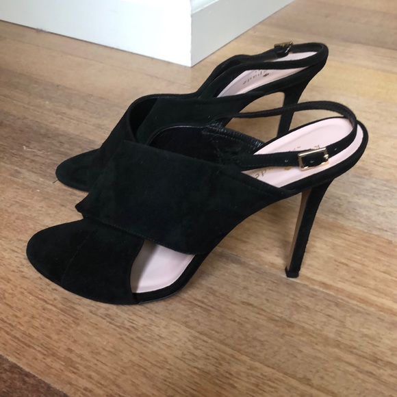 kate spade • Suede Crisscross Heels - Picture 4 of 8